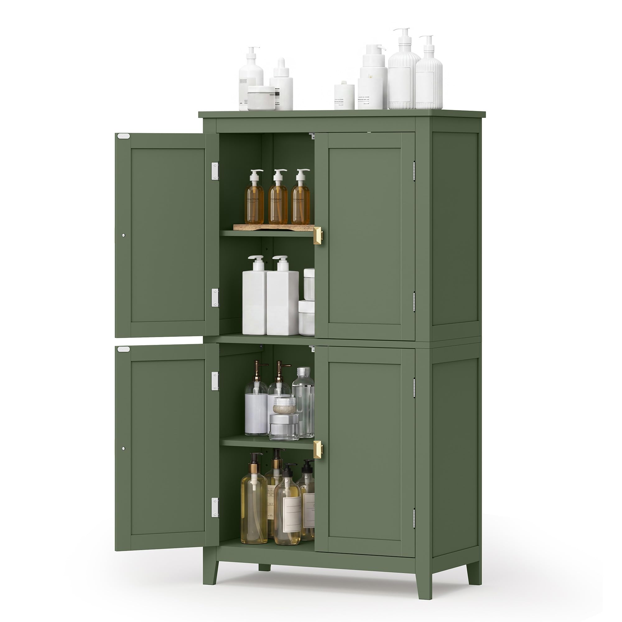 Heavy Duty 3 Tier Rolling Utility Kitchen Cart on Wheels,Large 45"L x 17 1/2"D x 45"H Metal Serving Cart Commercial Grade with Wire Shelving and Handle Bar for Office School Church Kitchen Hardware