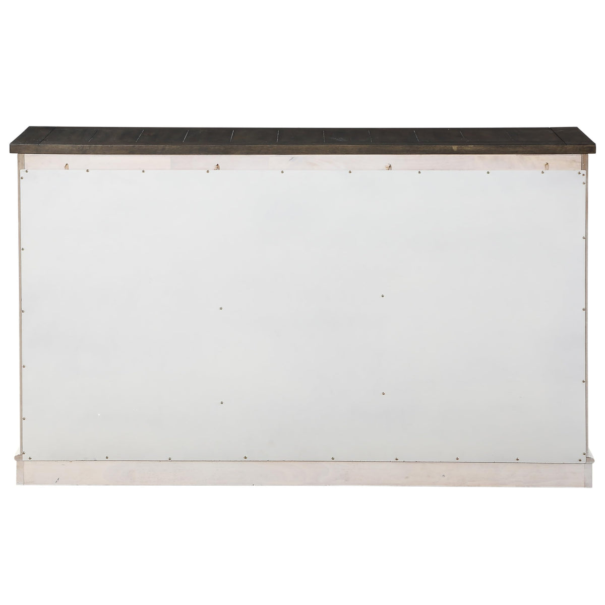 Steve Silver Furniture Joanna Two-Tone Server, Farmhouse Design, Sliding Glass Doors, Wine Rack, Bottle Storage Rack, Two Storage Shelves, Ktichen, 19" D x 60" W x 36.5" H, Ivory, White