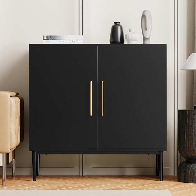 Fluted Buffet Cabinet Sideboard with 2 Doors