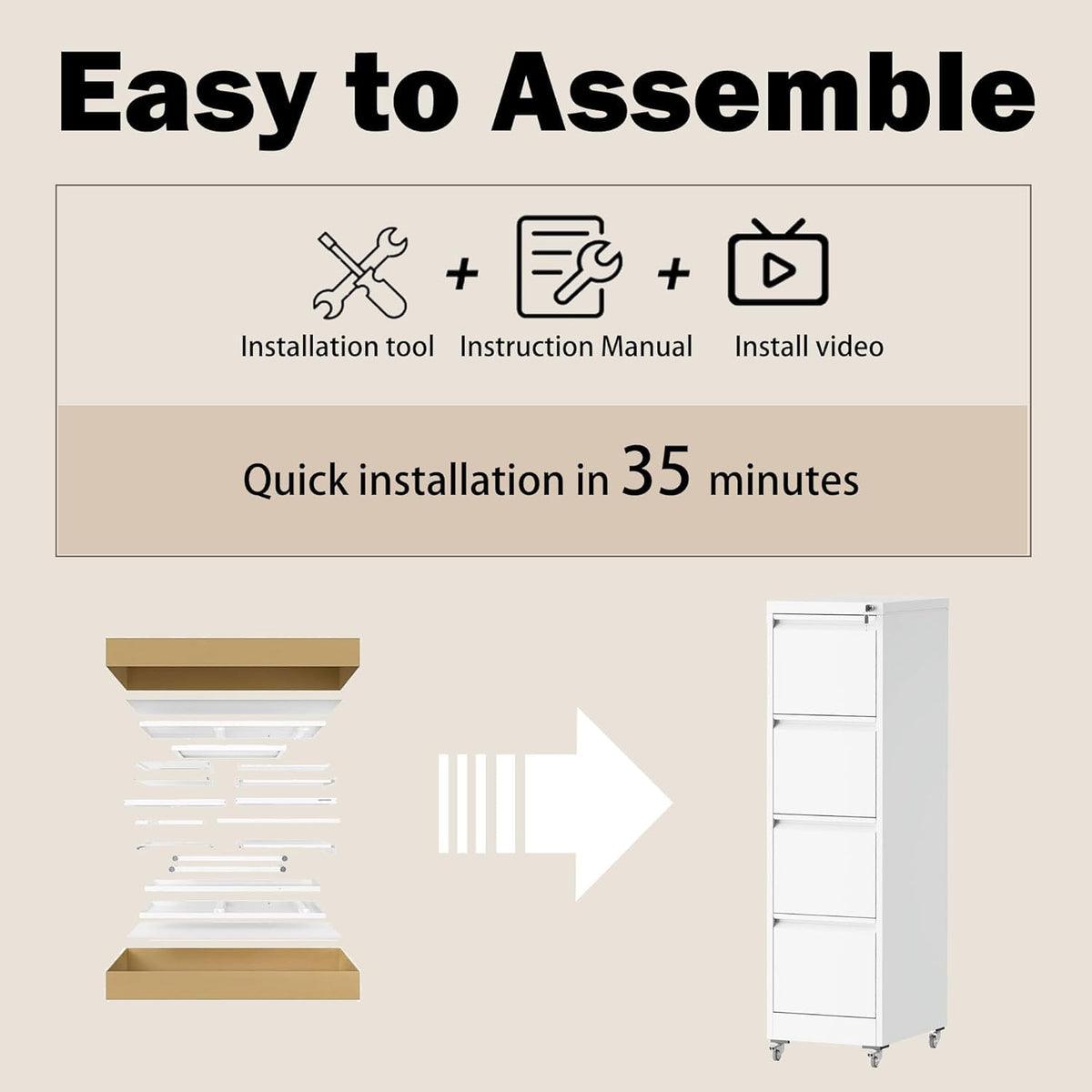 Mobile Steel Filing Cabinet