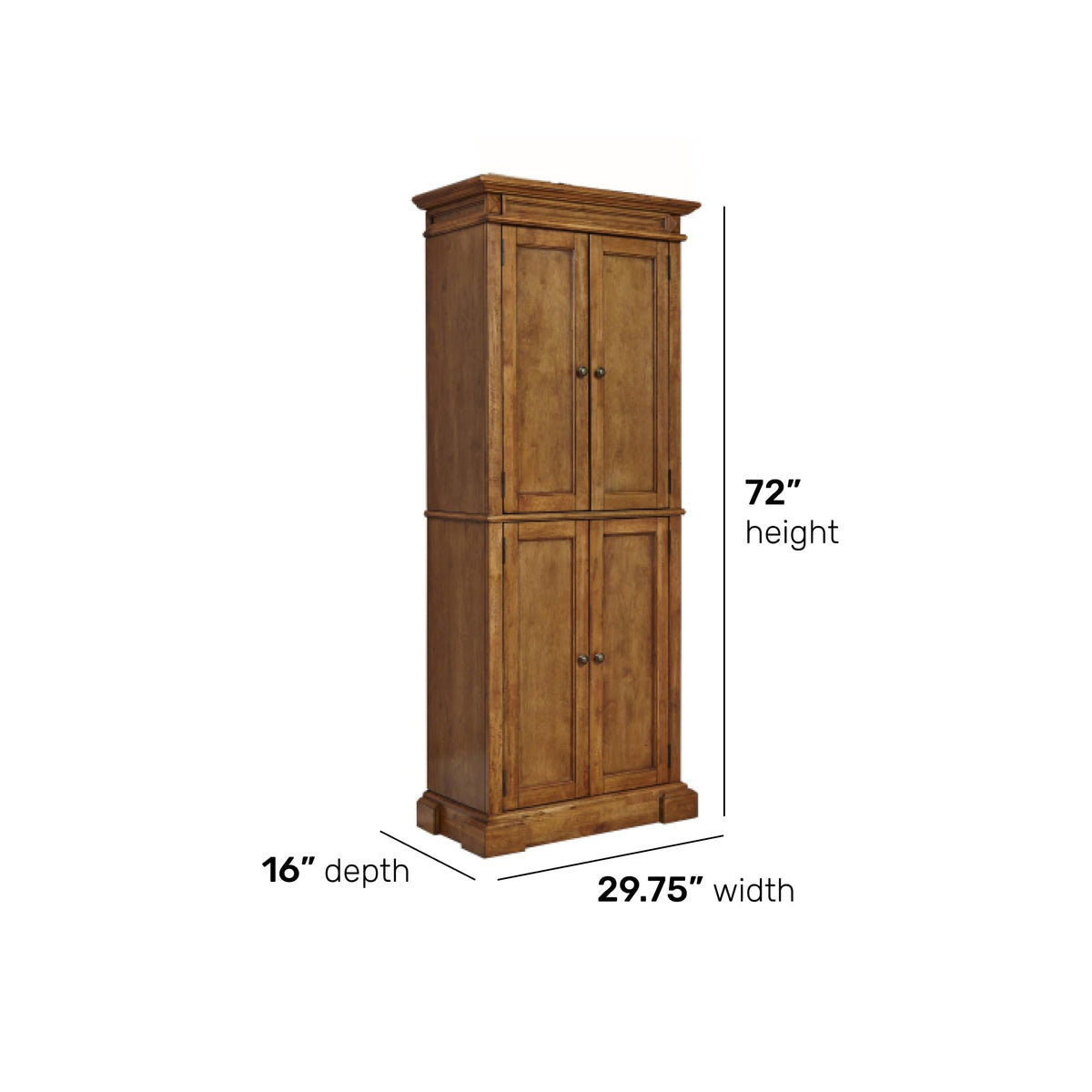 Homestyles Americana Distressed Oak Pantry, 72"H