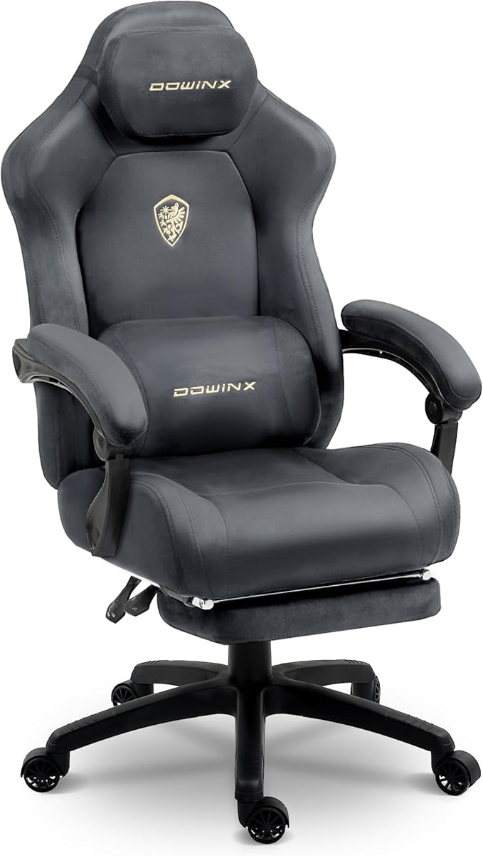 Ergonomic Gaming Chair with Footrest & Pocket Spring Cushion