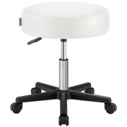 SONGMICS Round Rolling Stool with Wheels, 300LBS Swivel Stools Chair