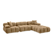 TOV Furniture Calliope 4-Piece Modular Sectional (Velvet, Brown)