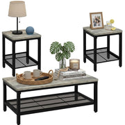 Ariseast 3-Piece Coffee Table Set with 2 End Tables