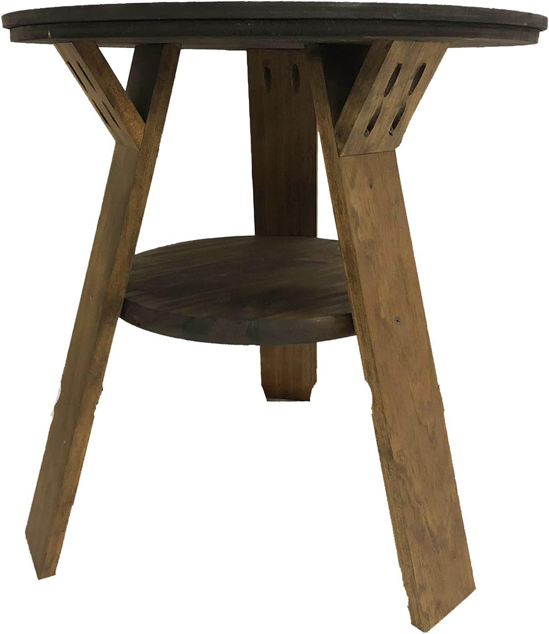 Chess Board End Table with Shelf