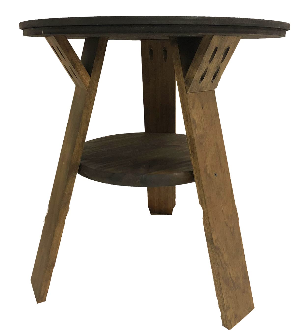 Chess Board End Table with Shelf