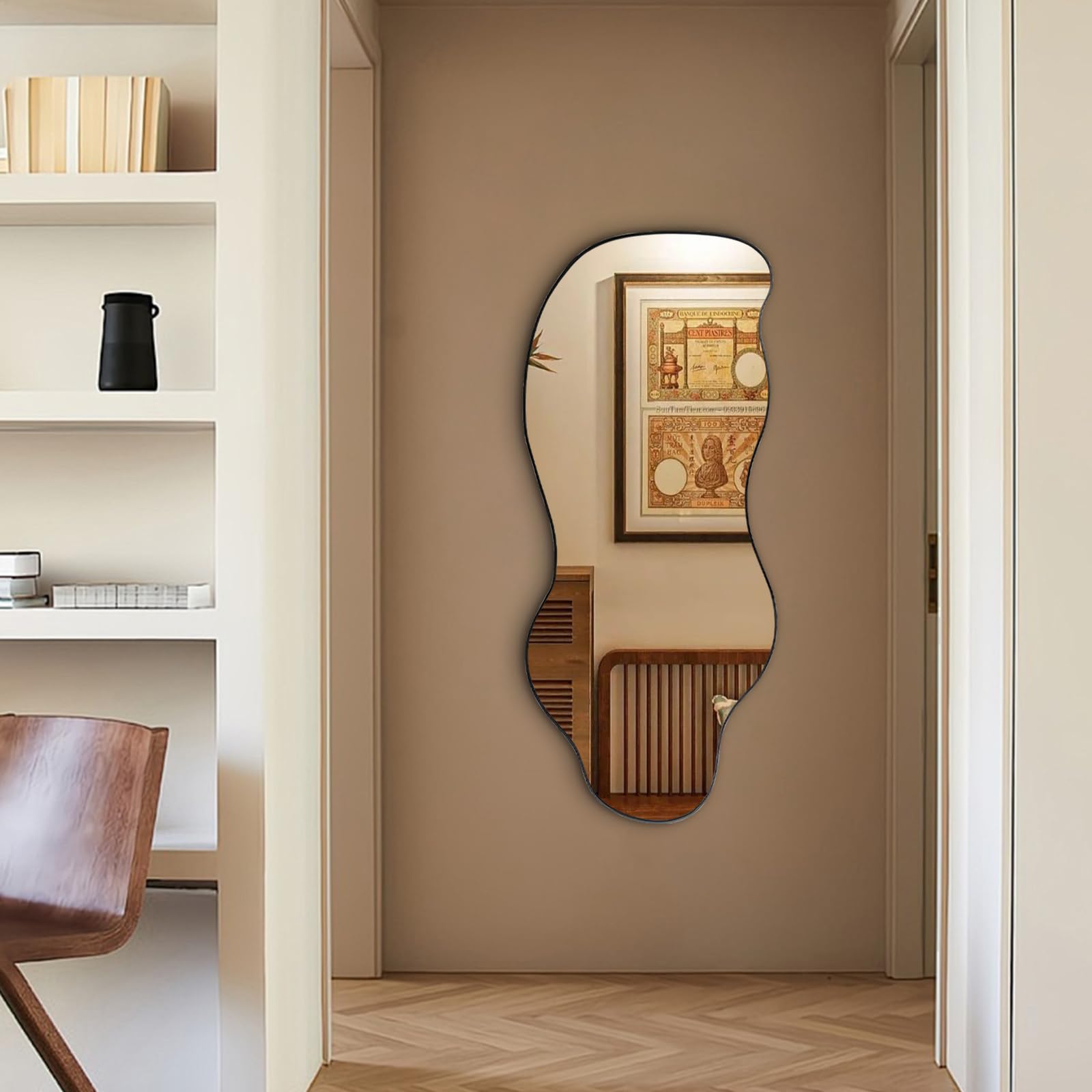 Irregular Frameless Wall Mirror 47.25" x 21.6"