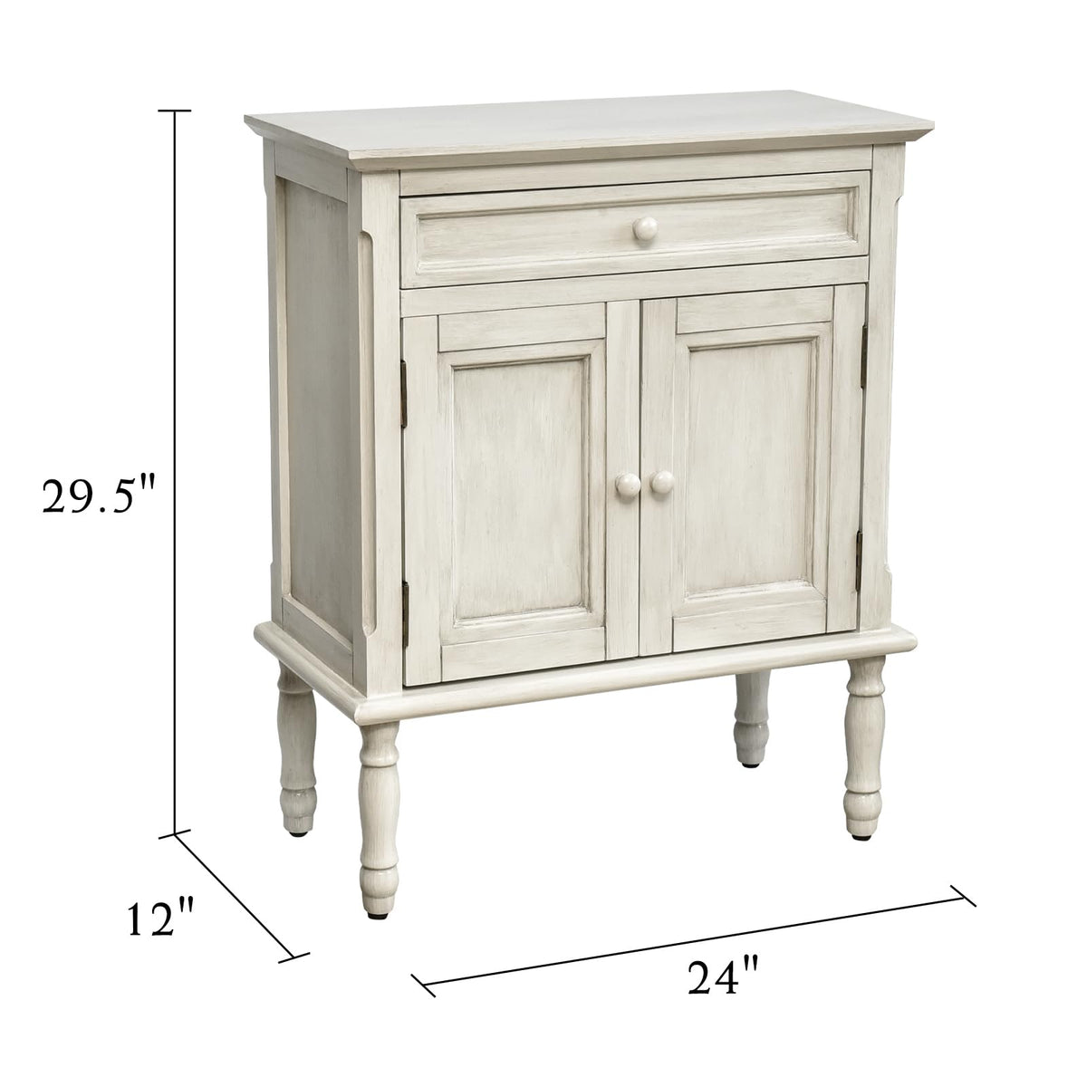 HOMEANING Buffet Cabinet Sideboard with Storage, Farmhouse Sideboard with Drawer, Barn Door Cabinet, Storage Cabinet with Drawers and Doors, Floor Sideboard for Entryway, Living Room, Bedroom (White)