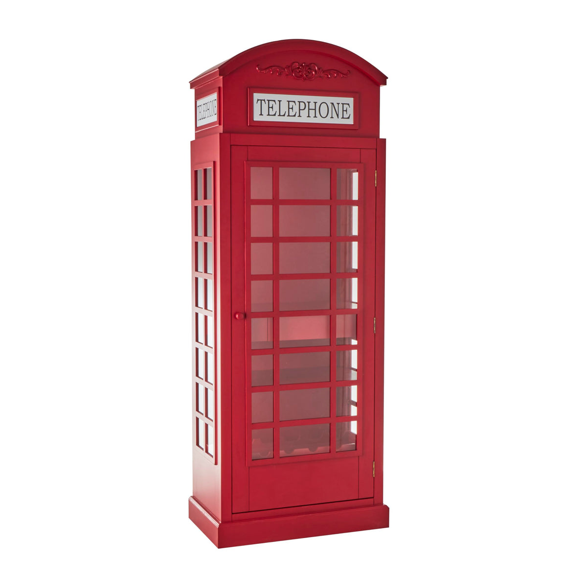 Red Telephone Booth Wine Rack