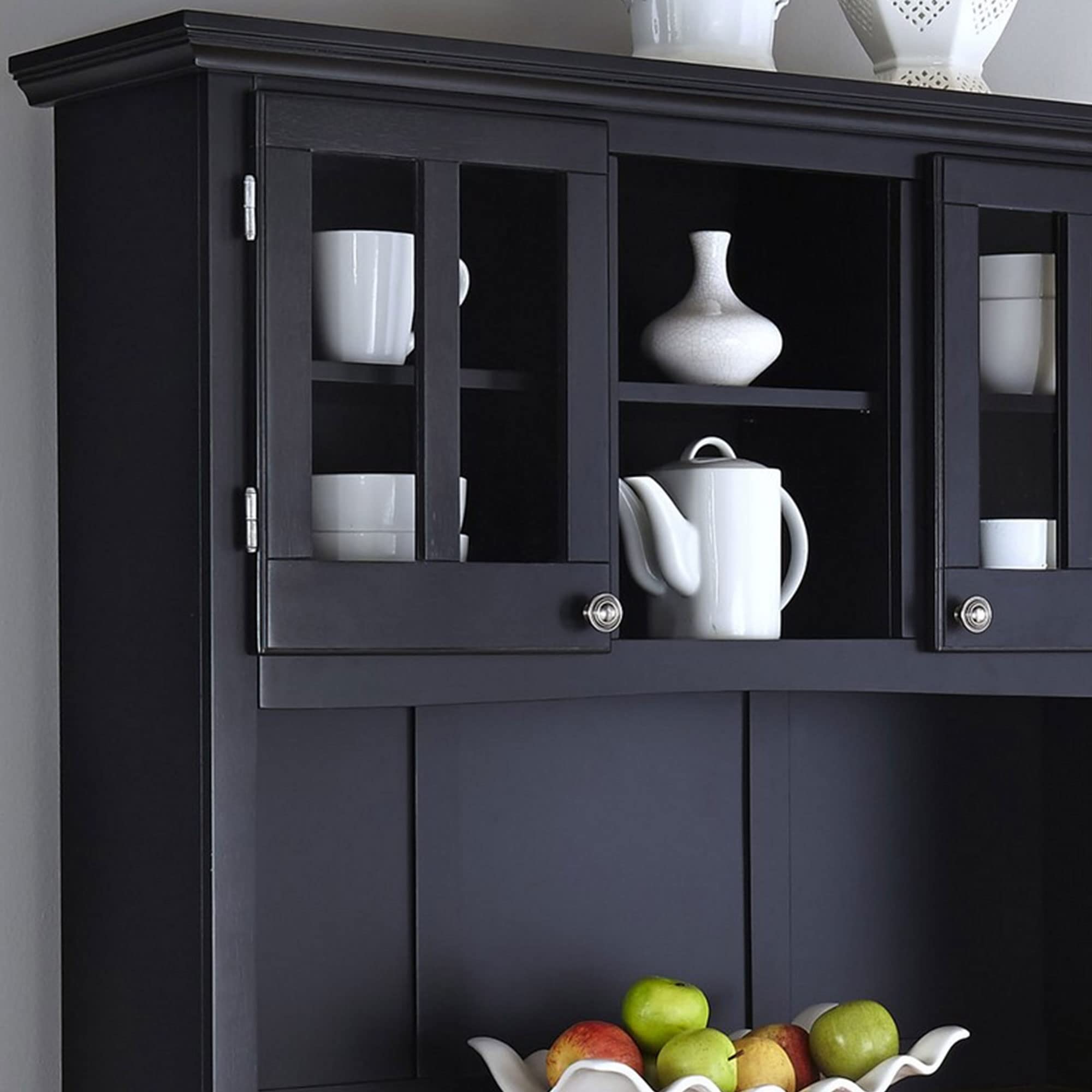 Buffet Server with Hutch – Black