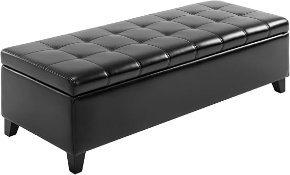 51" Tufted Ottoman Storage Bench with Lift Top