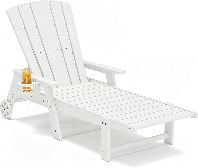 HDPE Adjustable Outdoor Chaise Lounge Chair