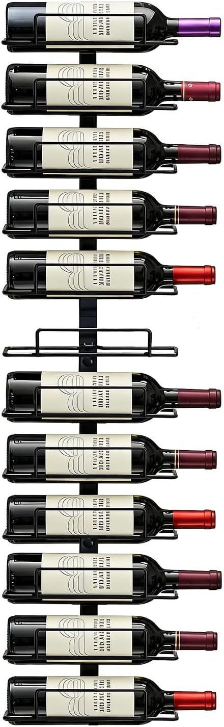 Wall Mount Wine Rack – Black Metal