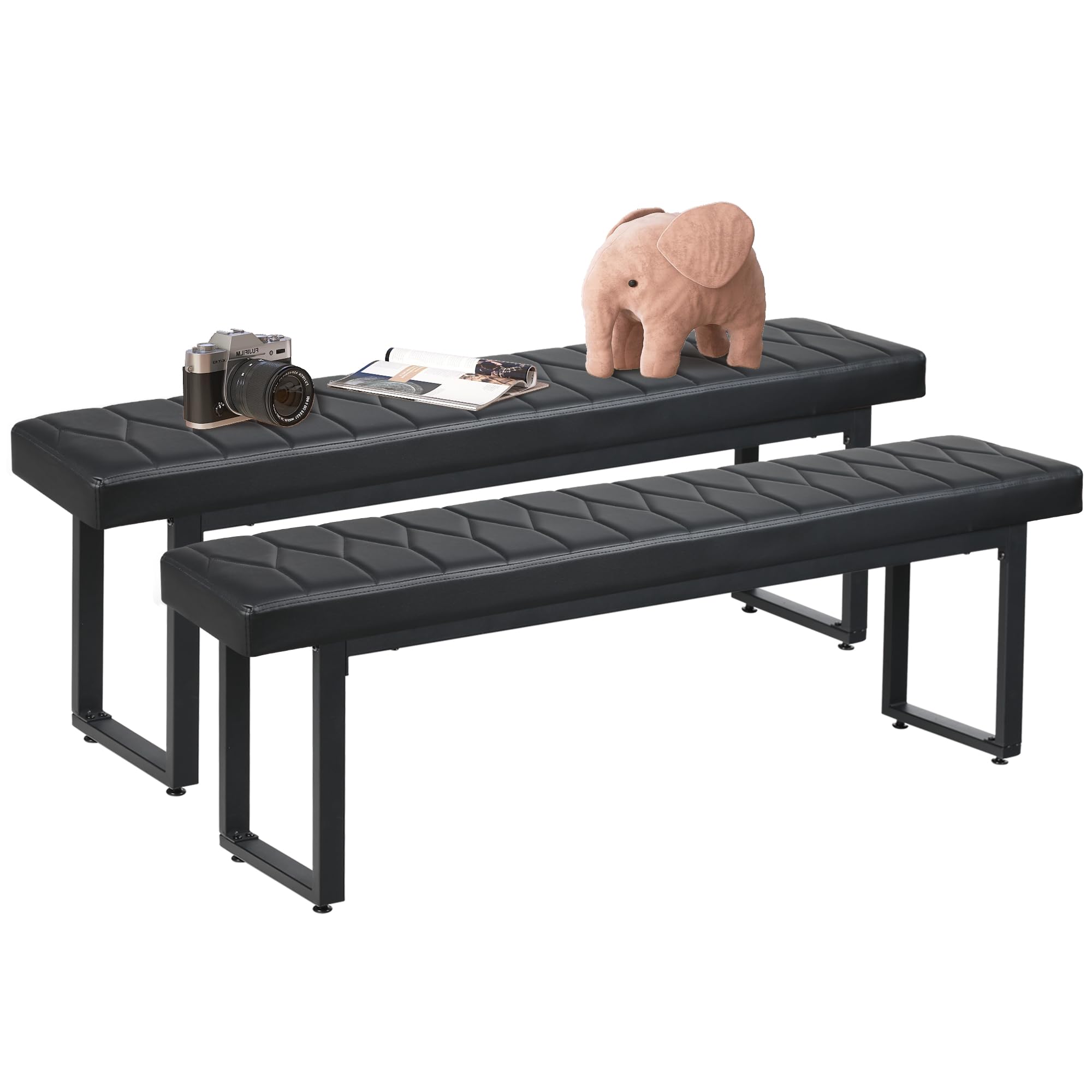 Padded Dining Bench Set of 2
