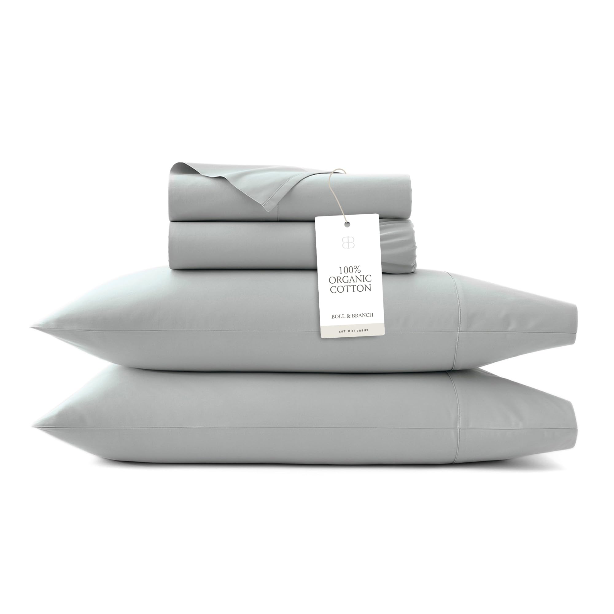 King Percale Hemmed Sheet Set – Organic Cotton
