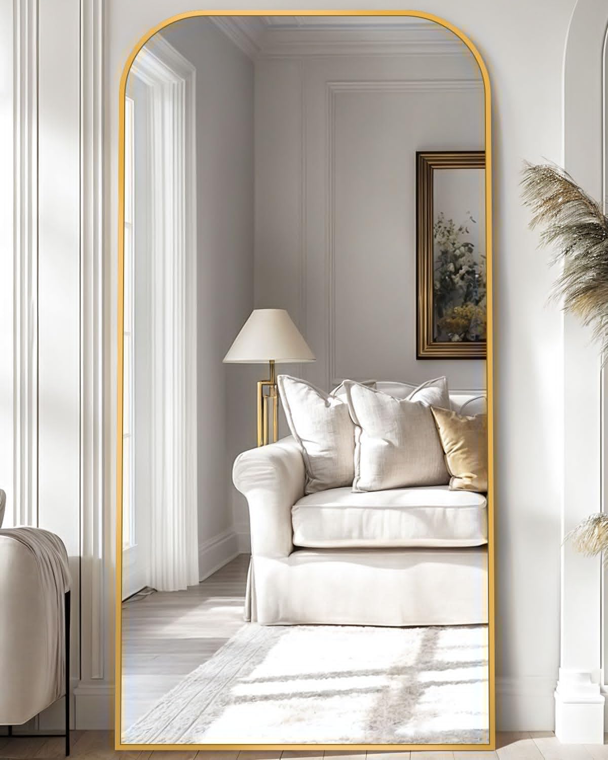 Gold Arched Full Length Mirror
