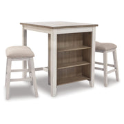 3-Piece Counter Height Dining Set with Barstools