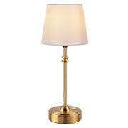 Cordless Rechargeable Table Lamp with Fabric Shade