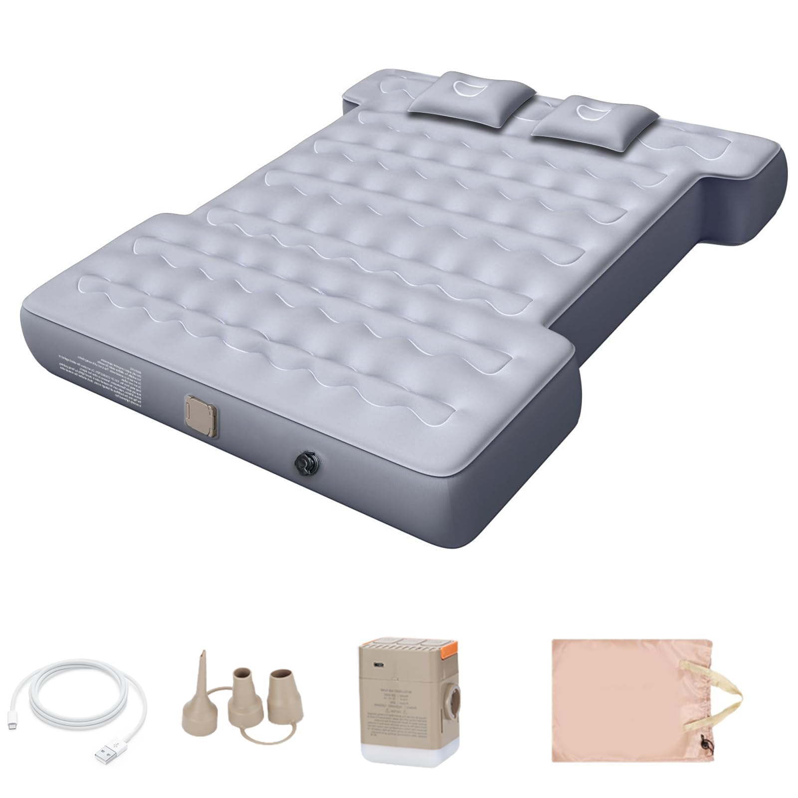 VINBYEE Customized for Ram Truck Bed Mattress 6.4Ft, Self-Inflating Portable Pickup Air Mattress, Ram Truck Camping Mattress with Cordless Air Pump, Ram 1500 2500 3500 Accessories 2025-2018
