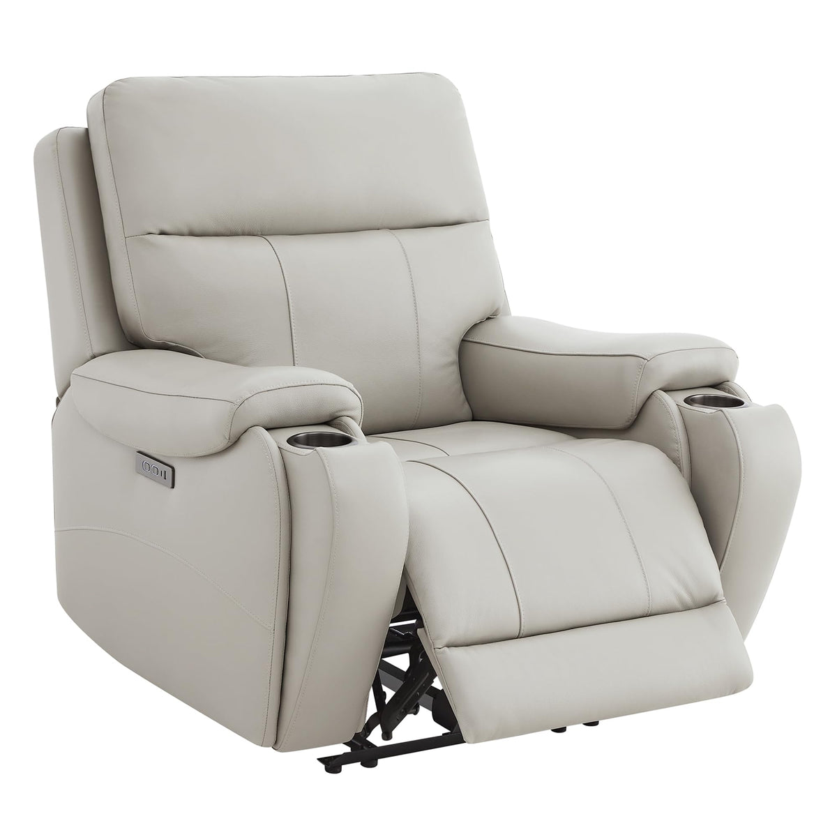 CHITA Genuine Leather Power Recliner Chair, Zero Gravity, Creamy Grey
