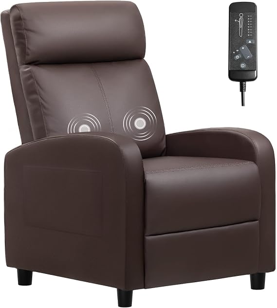Faux Leather Massage Recliner