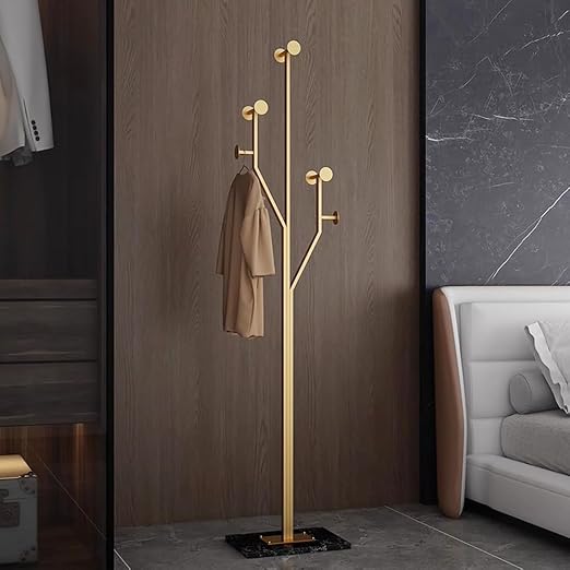 Metal Coat Rack with Marble Base