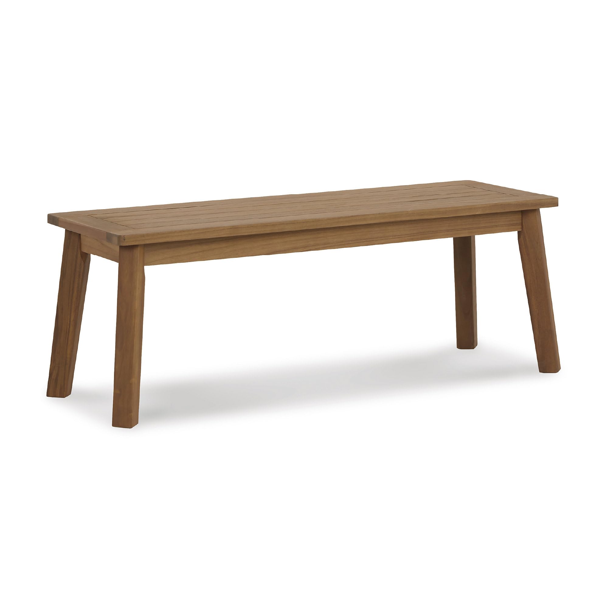 Acacia Wood Outdoor Dining Bench – Light Brown