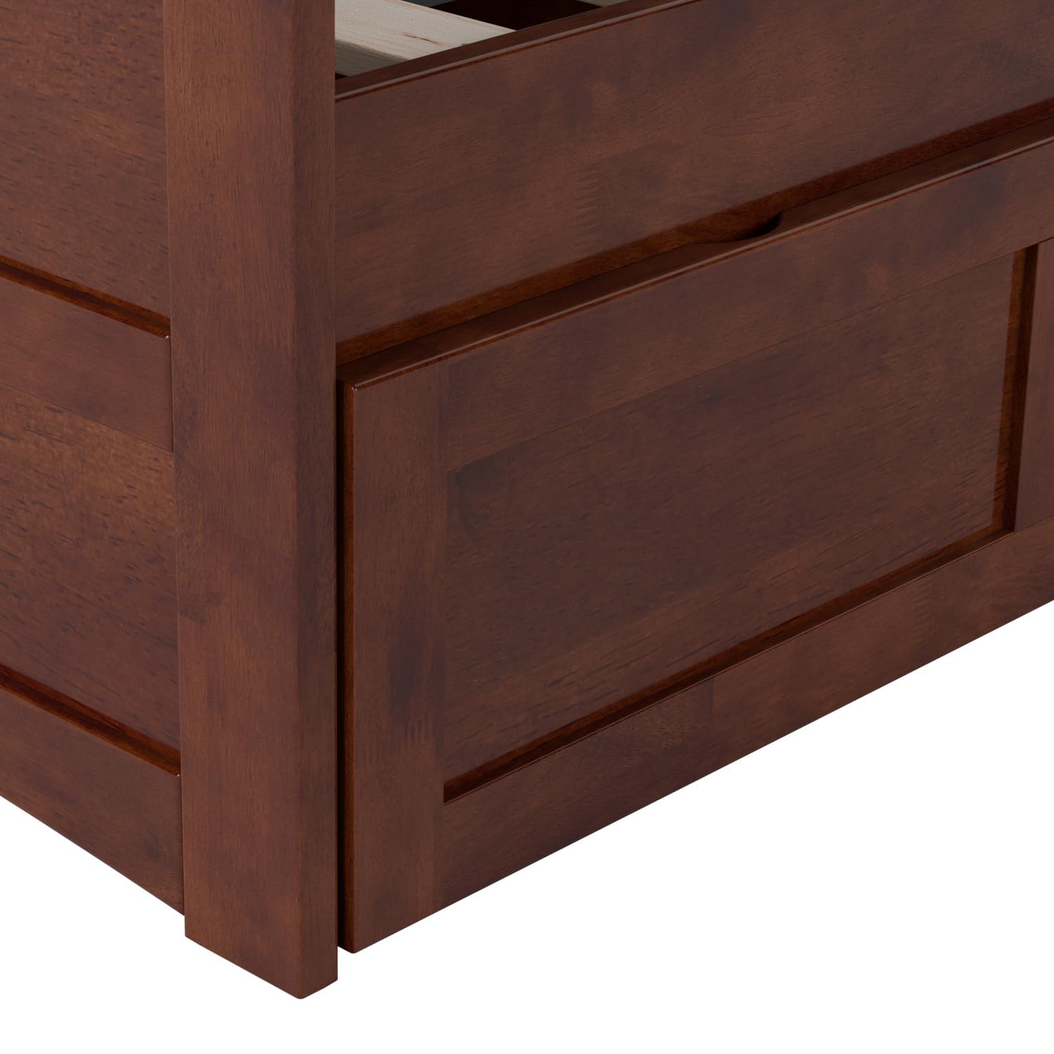 AFI, Acadia Twin Size Wood Daybed Frame with 2 Storage Drawers, Walnut (Brown)