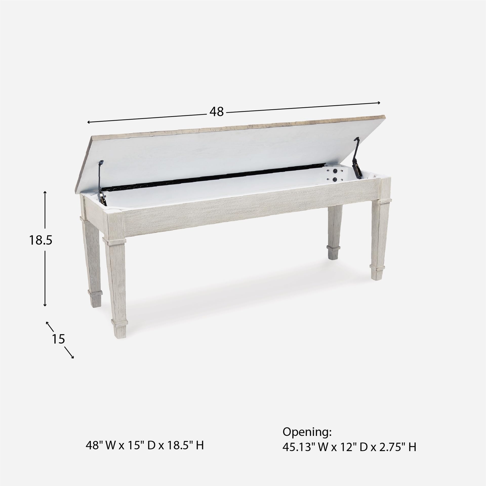 Farmhouse Storage Bench with Hidden Storage