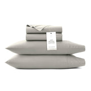 King Percale Hemmed Sheet Set – Pewter