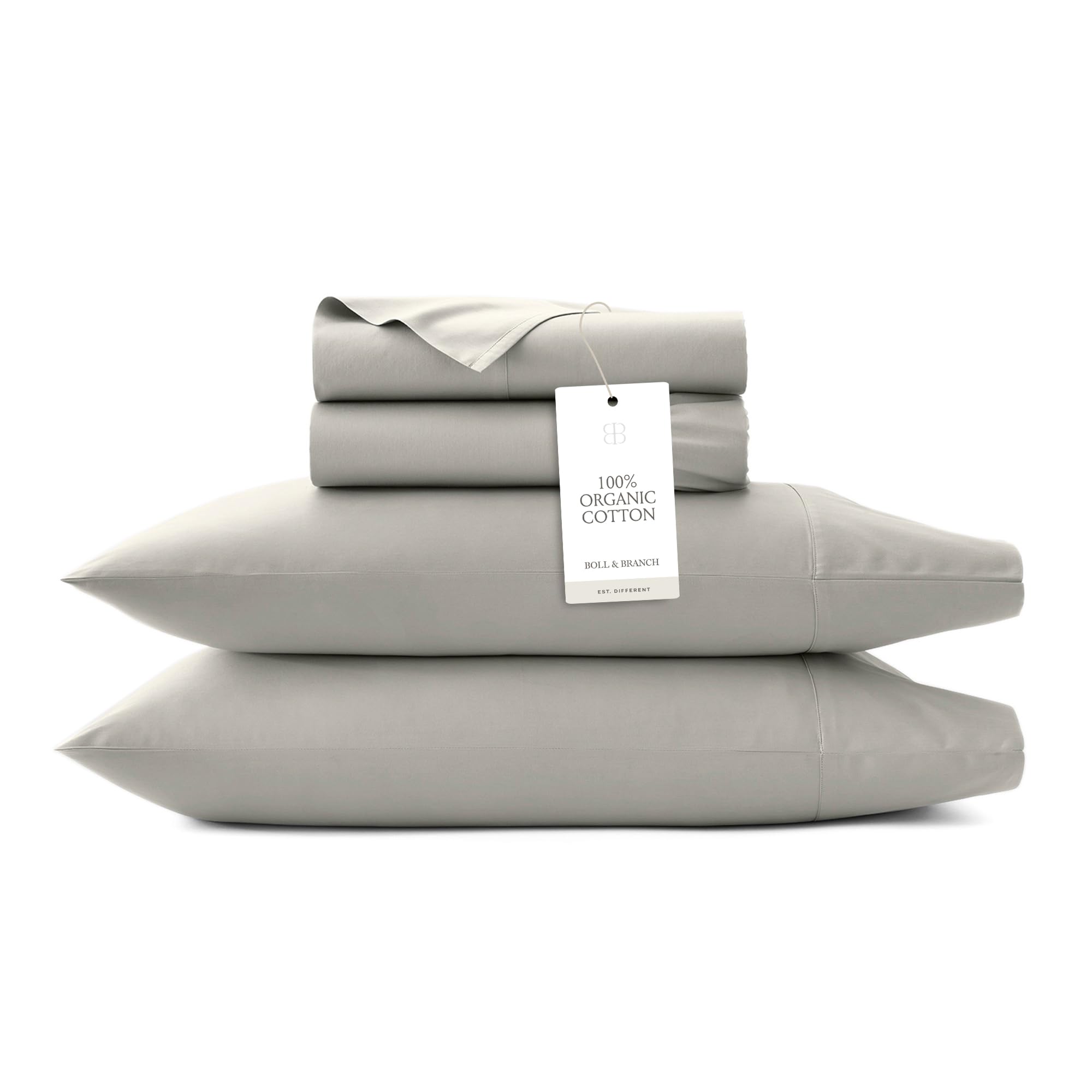 King Percale Hemmed Sheet Set – Pewter