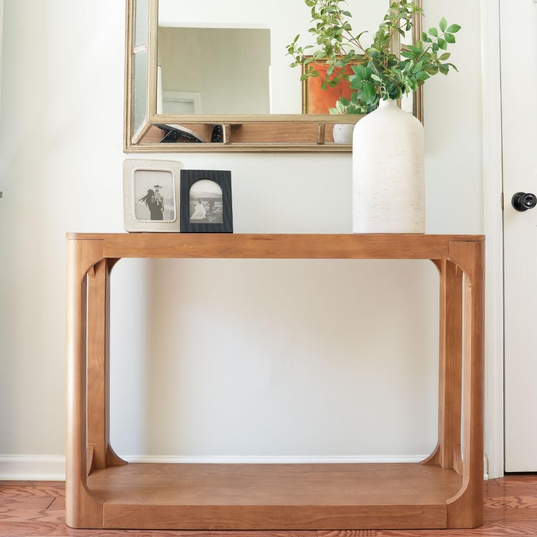 Solid Pine Console Table with Shelf