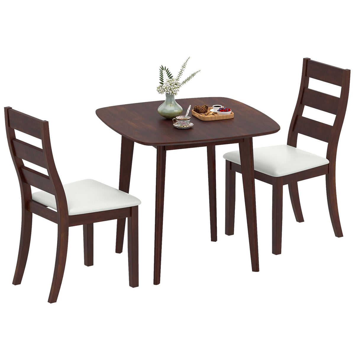 Wood Dining Table Set for Two