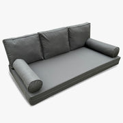 YAQSFGRZ Outdoor Daybed Cushion Cover Twin,Daybed Mattress Bolster Pillow Fitted Sheet Cover,Twin Size Outdoor Daybed Cushion Cover（Cover ONLY Size 6" D x 75" W x 39" H,Dark Gray