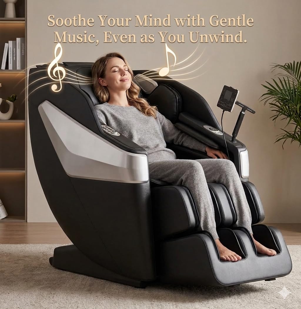 Black & White 3D Massage Chair