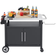 Outdoor Grill Cart with Storage Cabinet