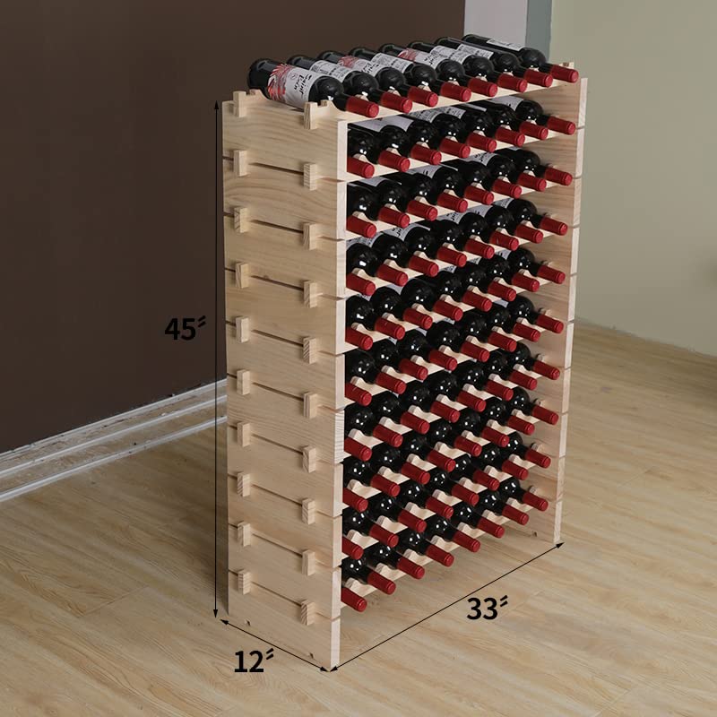 Freestanding Wood Wine Rack