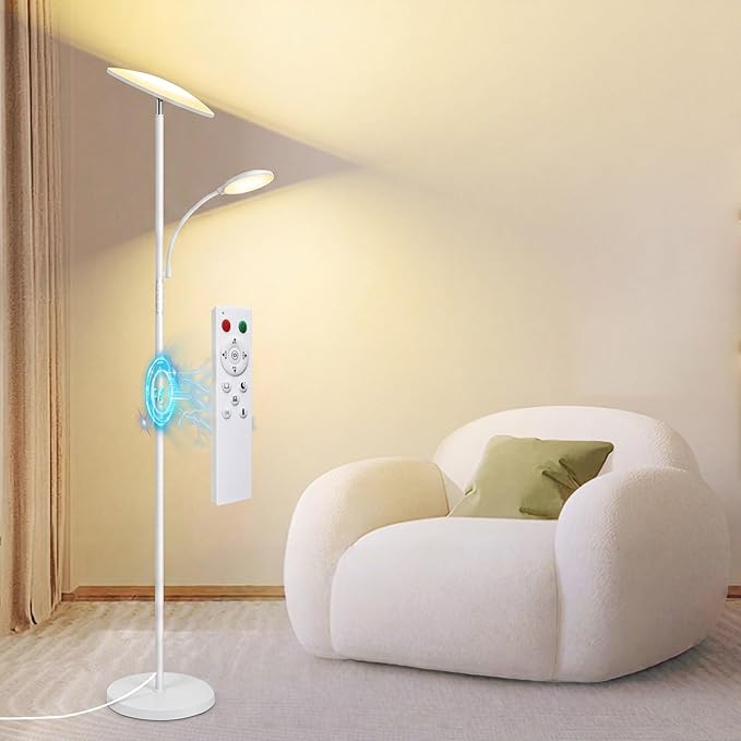 LED Floor Lamp with Gooseneck Reading Light