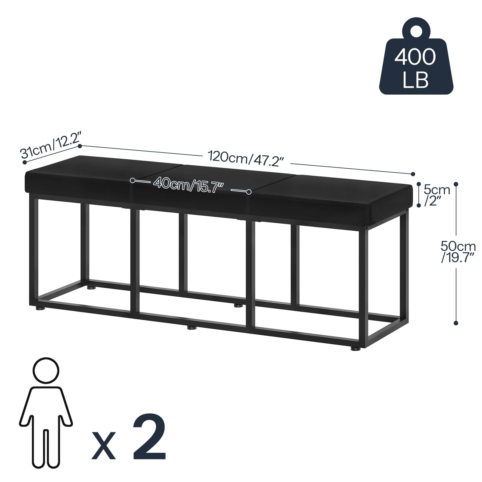 PU Leather Upholstered Dining Bench