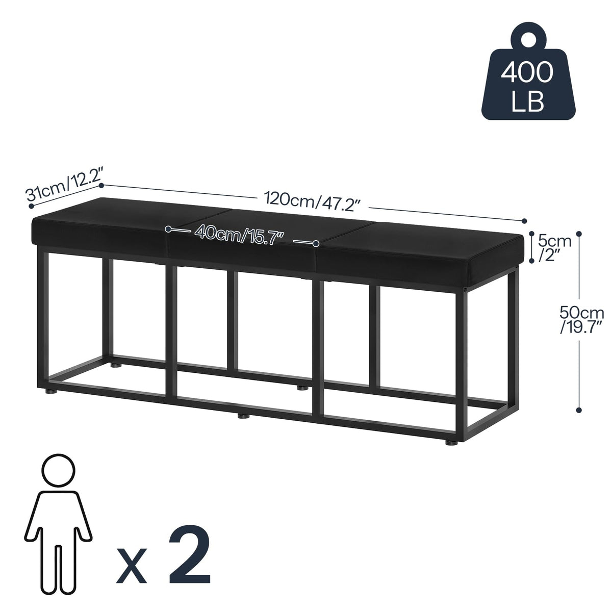 Faux Leather Dining Bench