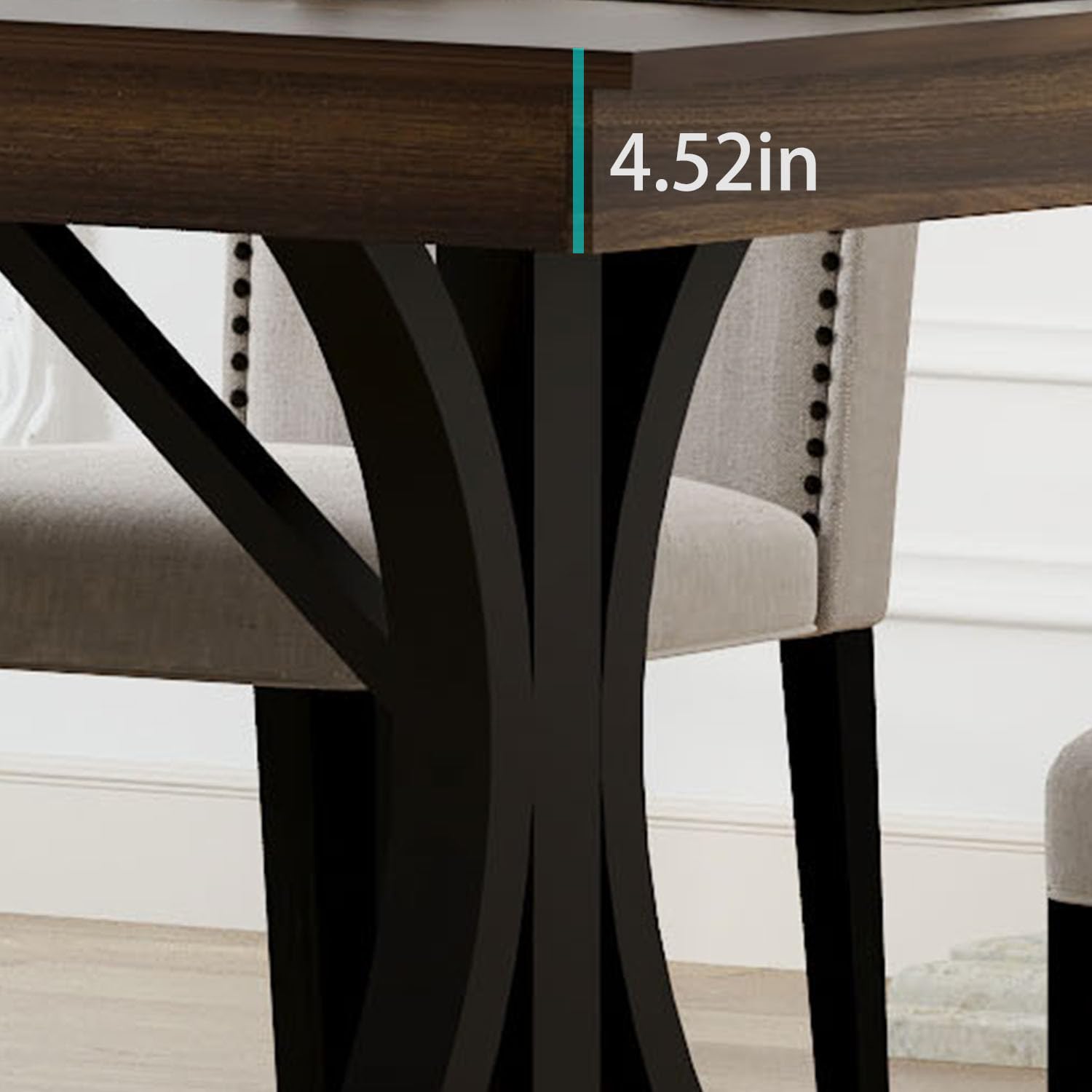 IDEALHOUSE Wood Dining Table for 6-8 with 2 Large Drawers, 70.87" Long Farmhouse Rectangular Kitchen Dining Table & Thick Table Top, Sturdy Frame, for Big Family, Dinette, Office, Walunt