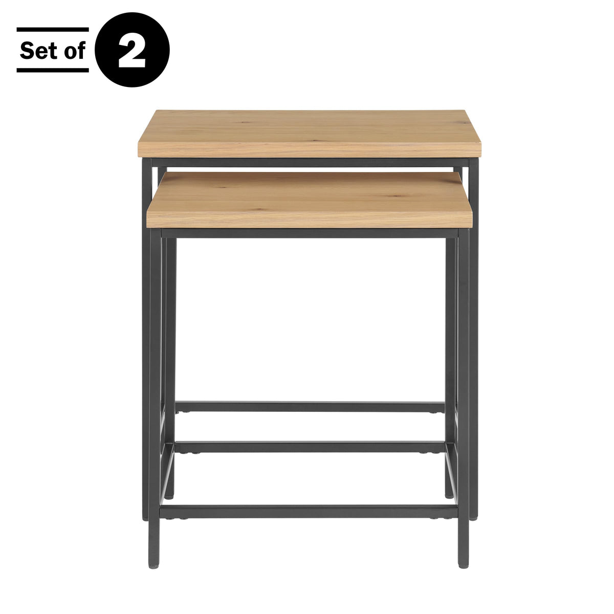 Oak Nesting End Tables