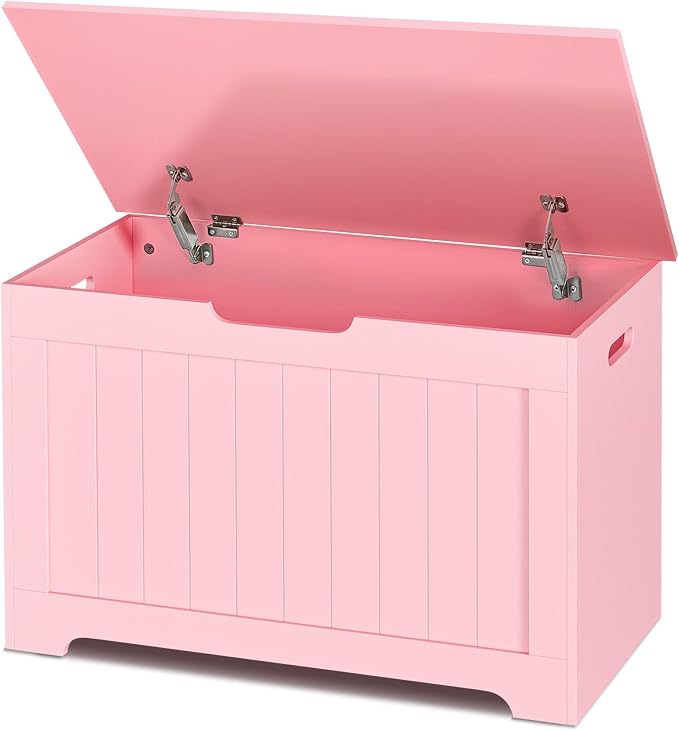 Wooden Storage Chest Bench with Safety Hinges