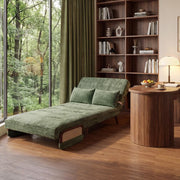 3 in 1 Convertible Sleeper Chair Bed, Folding Sofa Bed for Adults, Green