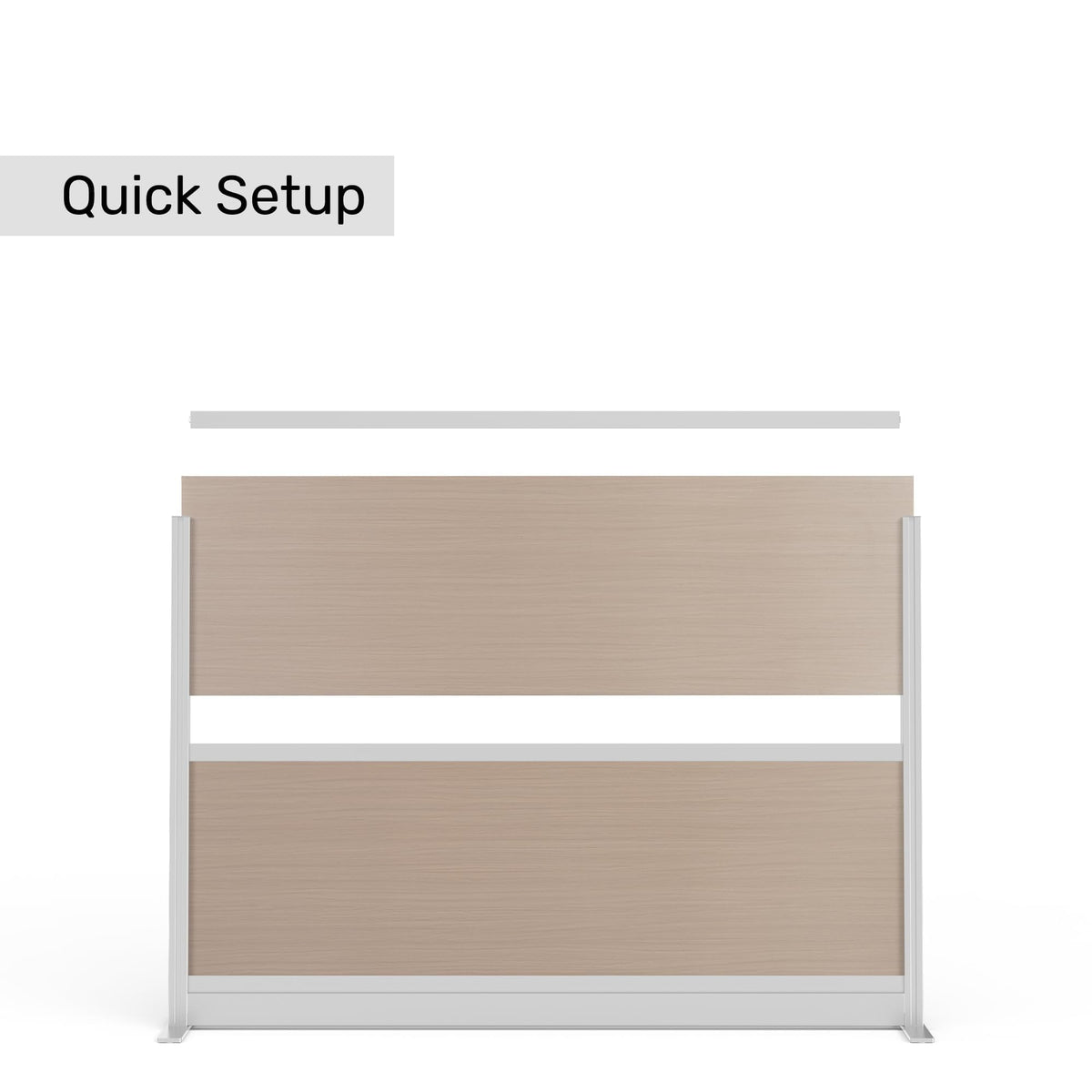 Stand Up Desk Store Oakwood Aesthetic Modular Walls | Room Divider Wall with Durable Woodgrain-Inspired Finish | Modular Office Partition Wall for Offices, Classrooms, and Coworking 70" W x 48" H