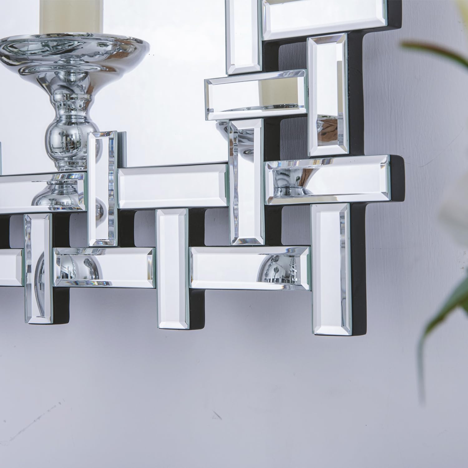 Large Rectangular Wall Mirror – Silver Glass Frame