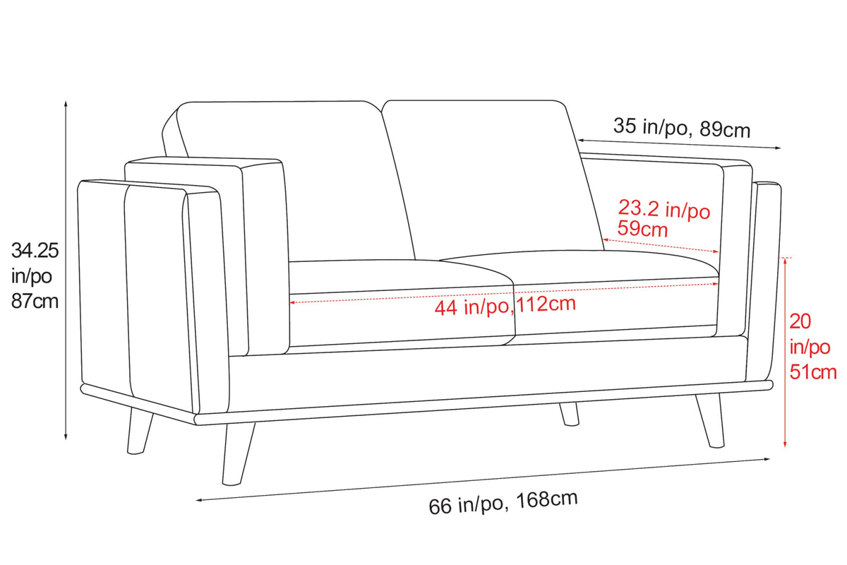 Italian Leather Loveseat
