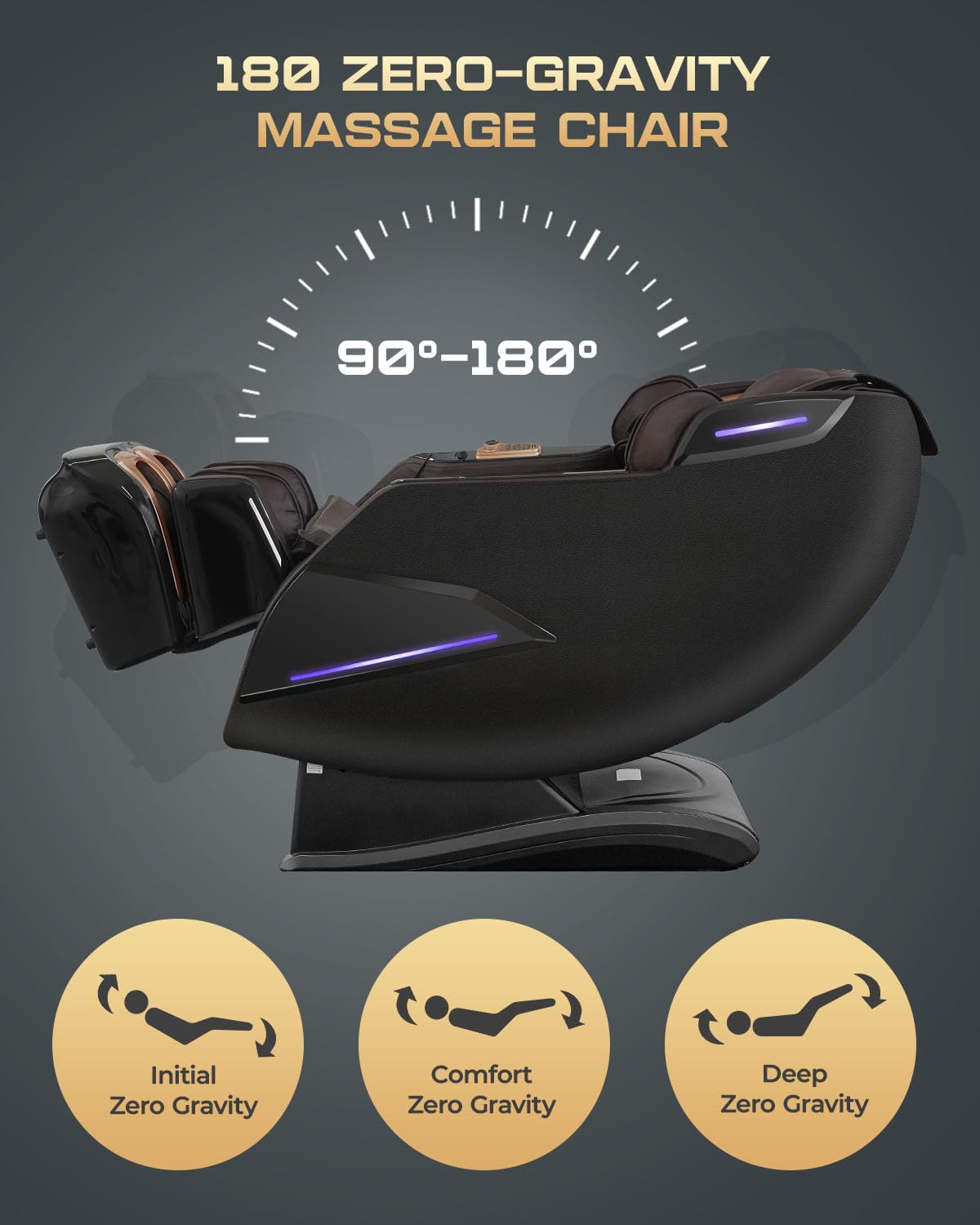 4D Full Body Zero Gravity SL-Track Massage Chair