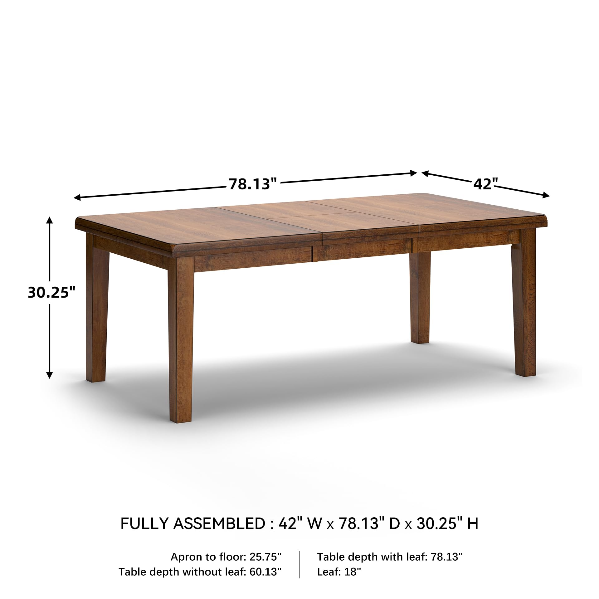 Extendable Dining Table with Butterfly Leaf